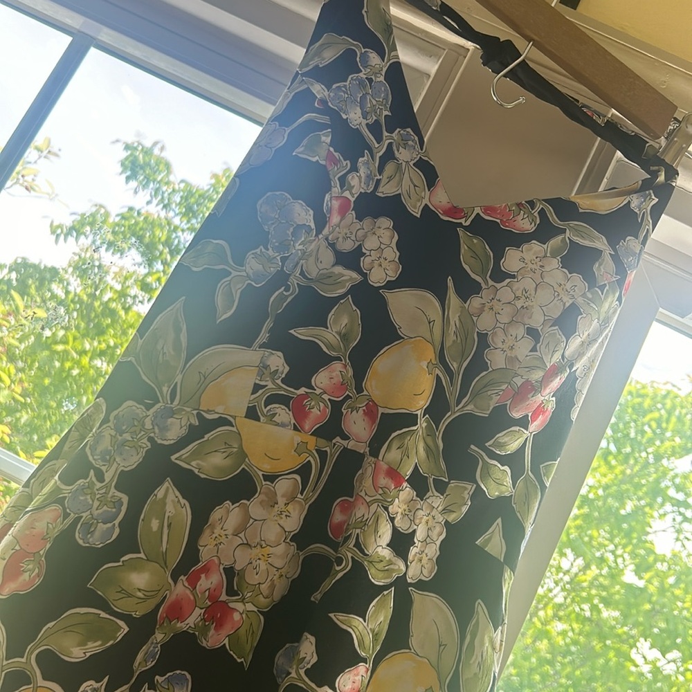 Vintage double lined 100% cotton halter dress size 6 tall